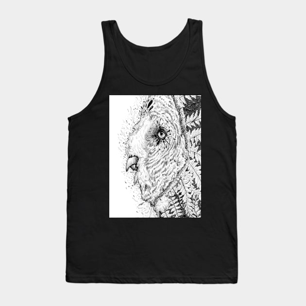 Fern Owl Tank Top by BellaBreezeStudio